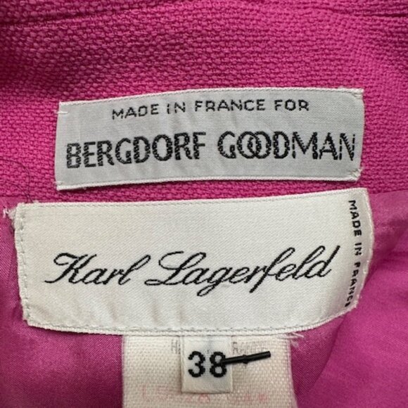 Karl Lagerfeld Wool Pinkist Blazer Size 38 - Picture 6 of 6